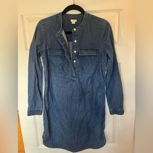 J. Crew Blue Button-Up Dress